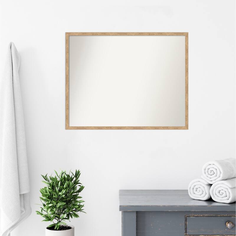 Imprint Non-Beveled Wood Framed Bathroom Vanity Wall Mirror