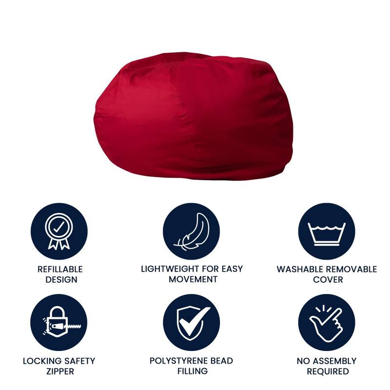 Oversized Refillable Bean Bag Chair for Kids and Adults
