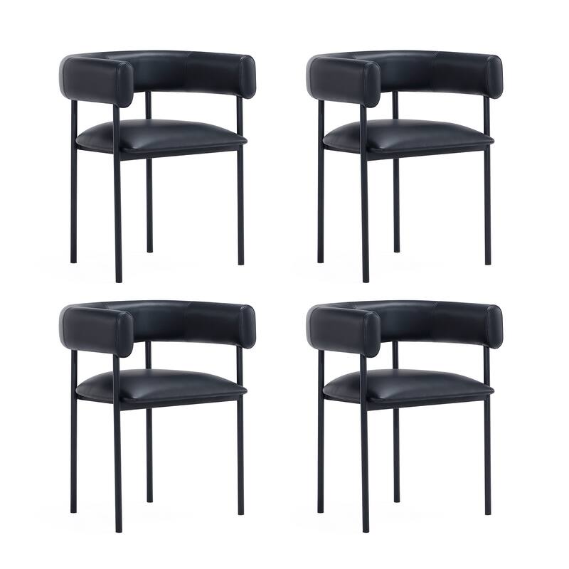 Onda Metal Vegan Leather Dining Chair