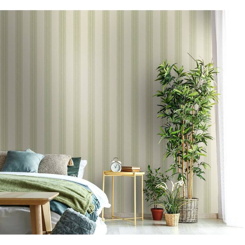 Linen Stripe Non-pasted Wallpaper – 396 in x 20.8 in
