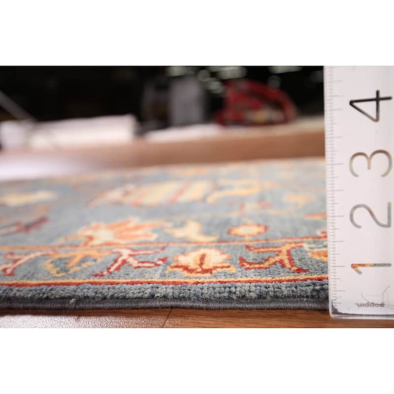Kazak Oriental Runner Rug Handmade Traditional Blue Wool Carpet - 2'3" x 5'9"
