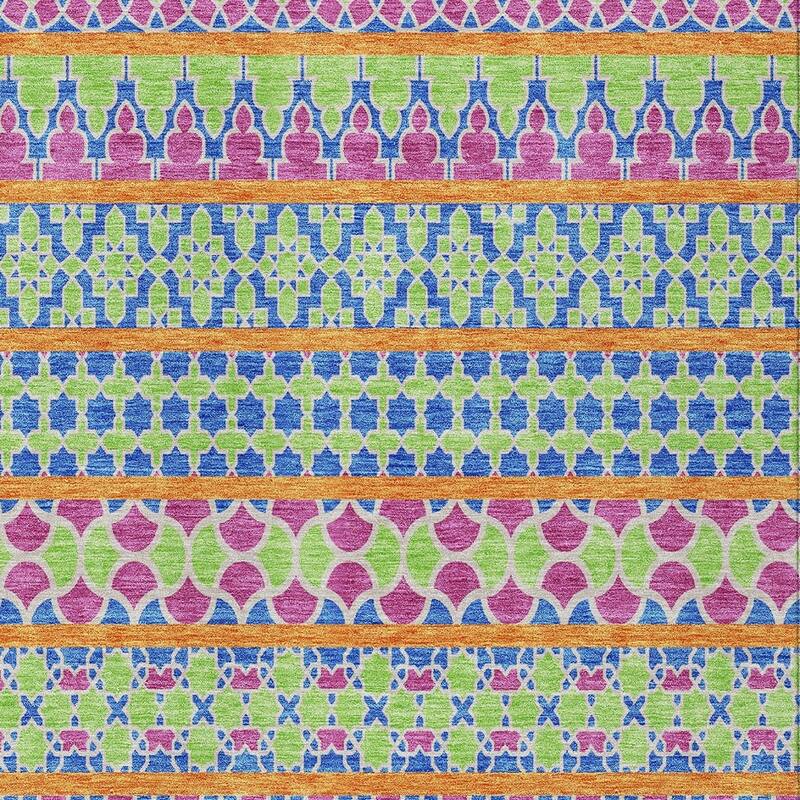 HomeRoots Quatrefoil Transitional Rectangle Outdoor Rug