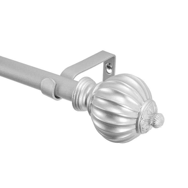 UTOPIA ALLEY Wall Mounted 3/4 Inch Curtain Rod - Curtain Rods For Windows, Adjustable Drapery Rods