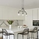 preview thumbnail 11 of 16, Modern Farmhouse 3-Light Linear Chandelier Seeded Glass Island Lights for Dining Room - L25"x W 5"x H 14"