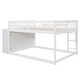preview thumbnail 8 of 7, White Pine Wood Bunk Bed with Drawers, Shelves, Built-in Ladder