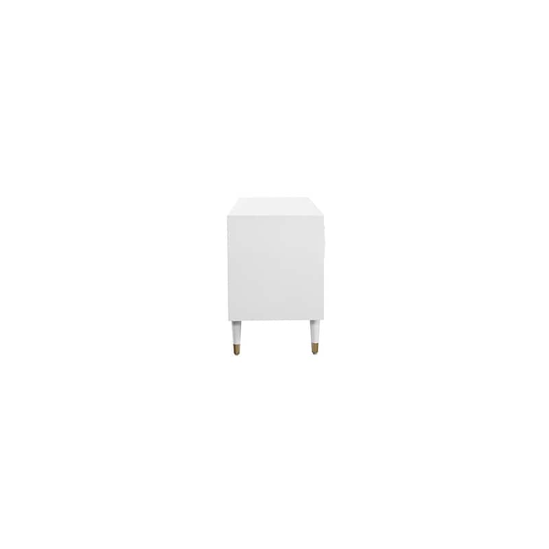 White Nightstand with Drawers - Modern Square Bedside Table for Bedroom Living Room - 30" Wide