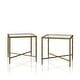 preview thumbnail 18 of 16, 247 Shop At Home Lalia Modern Hammered Metal 2-Piece X-Brace End Table Set
