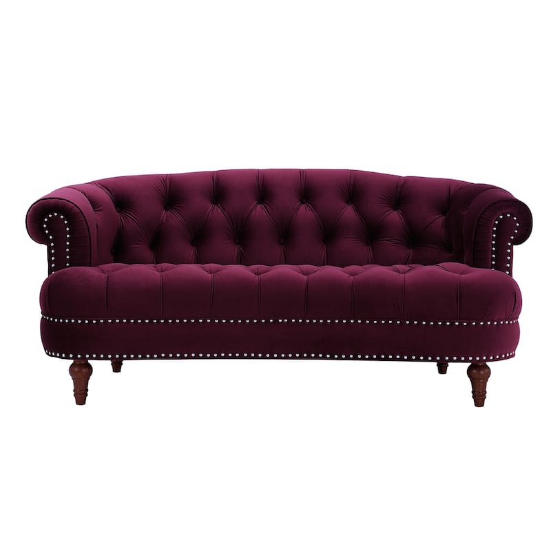 La Rosa 68.5" Victorian Tufted Chesterfield Loveseat