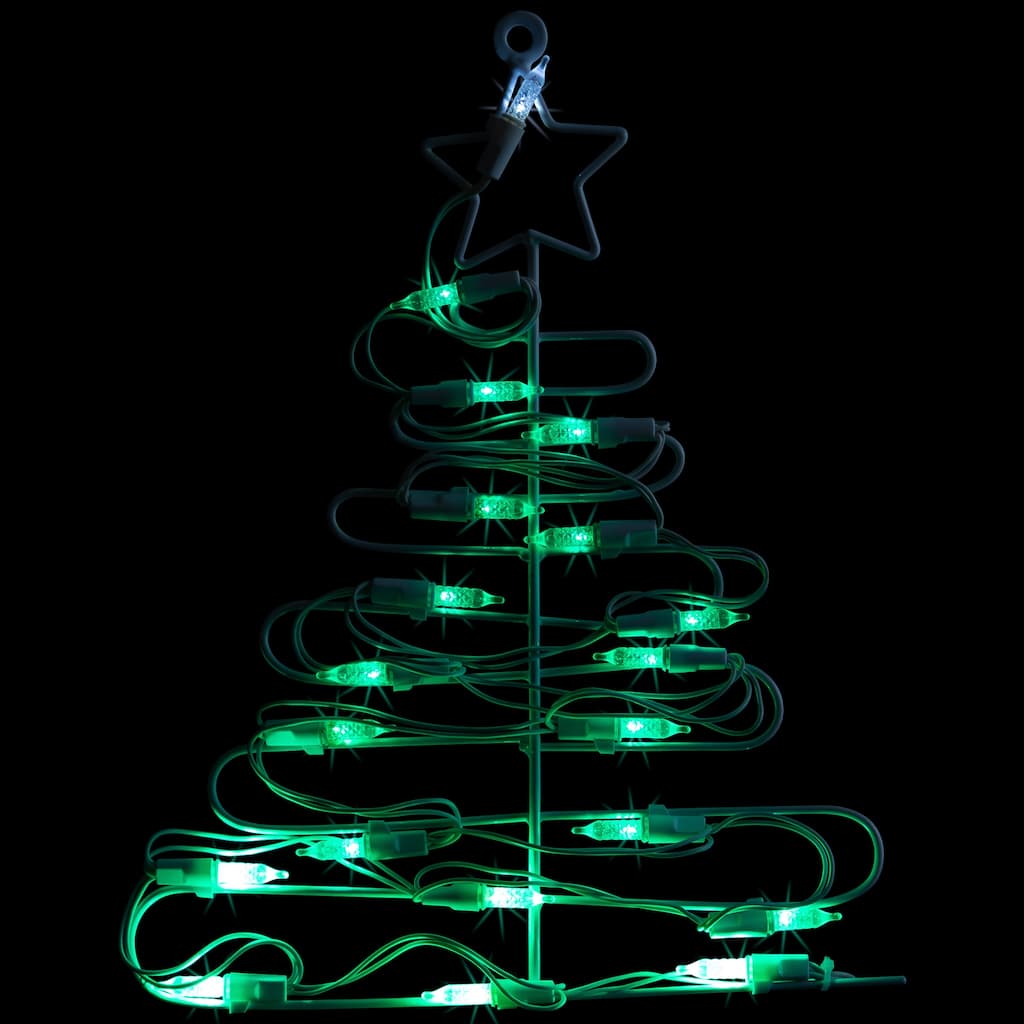 12" B/O LED Lighted Christmas Tree Window Silhouette with Timer
