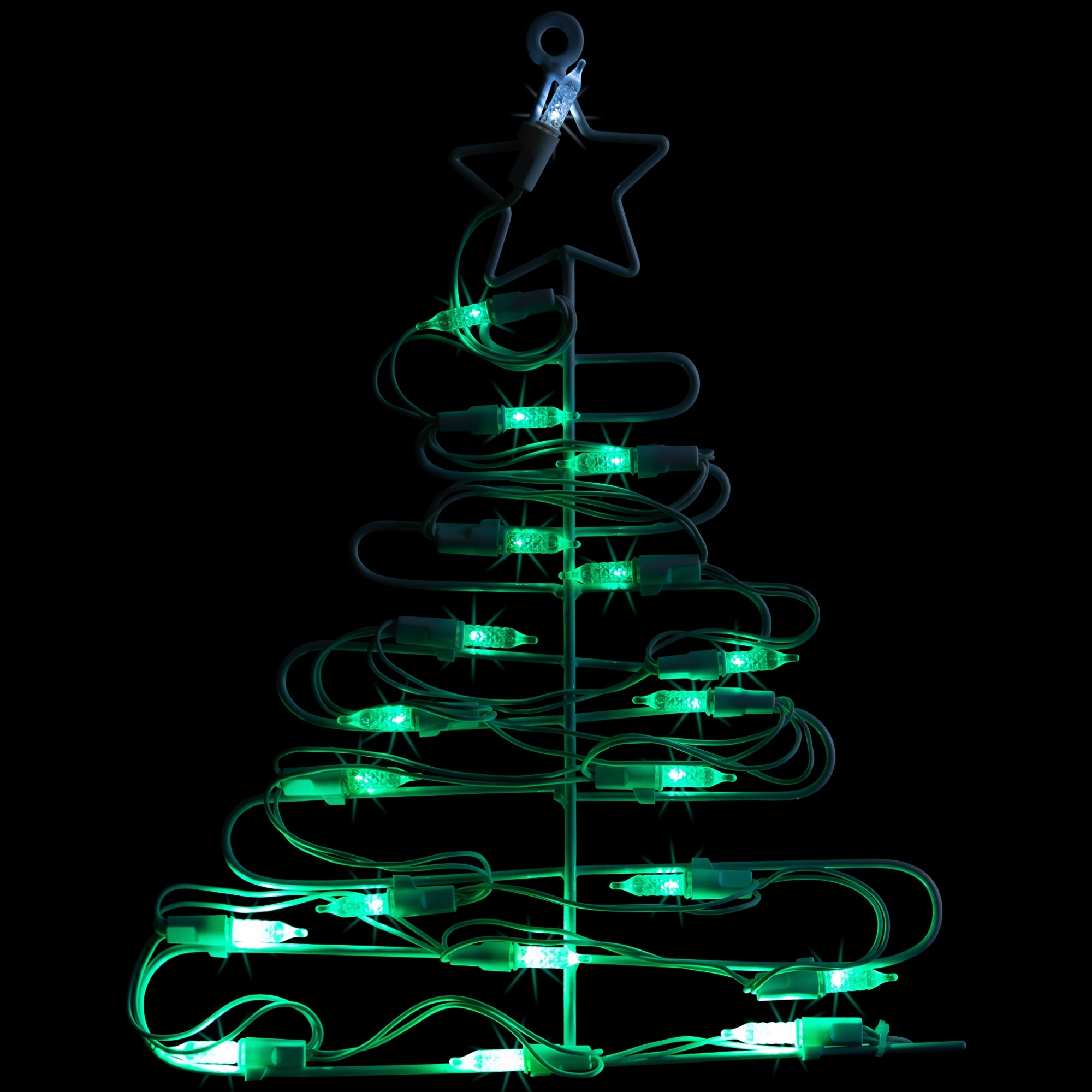 12" B/O LED Lighted Christmas Tree Window Silhouette with Timer