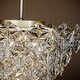 preview thumbnail 5 of 7, 6-Light Glam Silver Leaf Tiered Chandelier with Hexagonal Glass Accents - W:19.7"