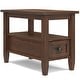 preview thumbnail 21 of 62, WYNDENHALL Norfolk SOLID WOOD 14 inch Wide Rectangle Transitional Narrow Side Table - 14 Inches wide