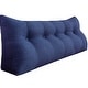 preview thumbnail 14 of 58, WOWMAX Large Bed Headboard Pillow Back Support Reading Wedge Cushion Blue