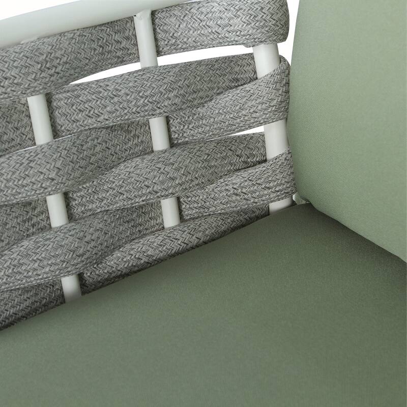 Mariano Steel Loveseat and Table