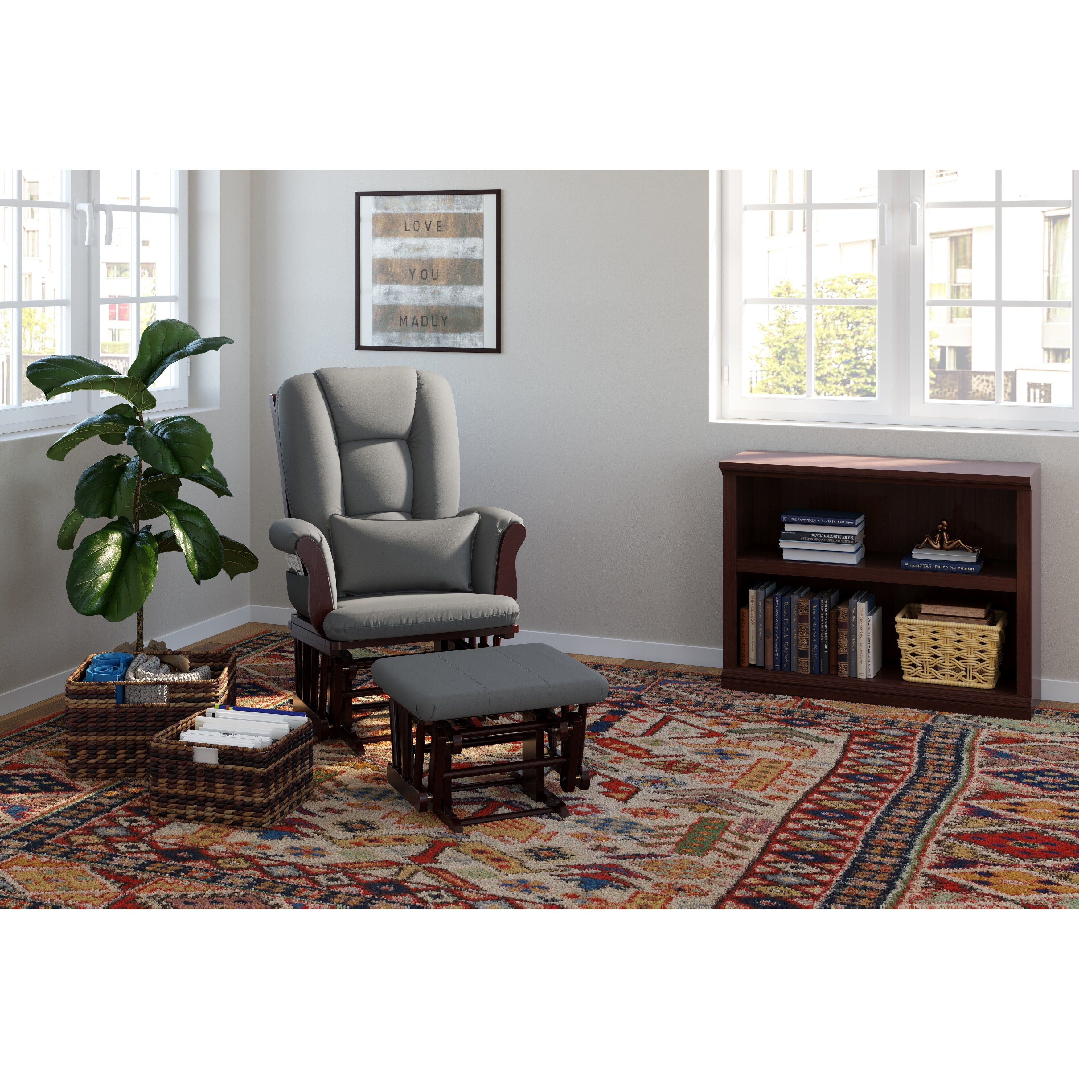 storkcraft tuscany glider and ottoman
