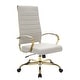 preview thumbnail 21 of 49, LeisureMod Benmar High-Back Leather Office Chair W/ Gold Frame