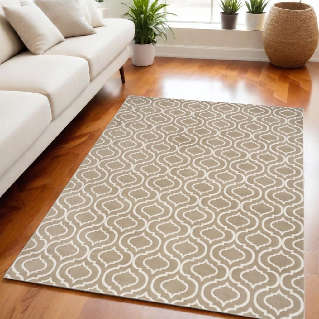 Kequh Power Loomed Non Skid Stain Resistant Area Rug By HomeRoots - 87' X '63' X '0.5