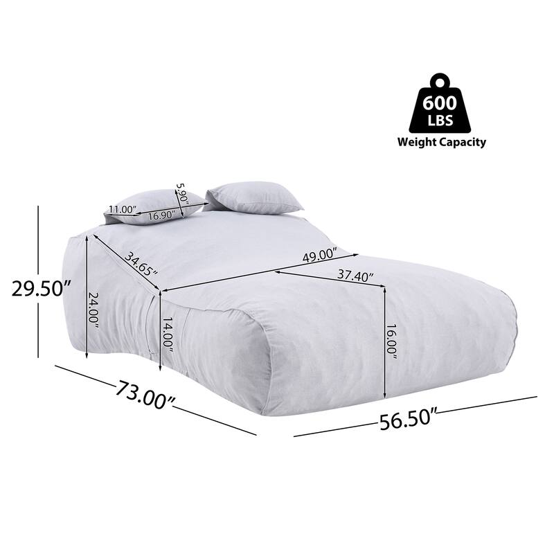 Christopher Knight Home - Lemoore Casual Outdoor Upholstered Bean Bag Daybed