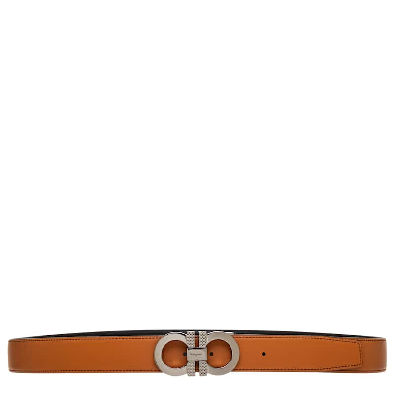 Ferragamo Men's Reversible Gancini Belt 1.3" Wide