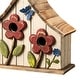 preview thumbnail 38 of 37, Glitzhome 10.5"H Distressed Solid Wood Birdhouse with 3D Flowers - 10.5"