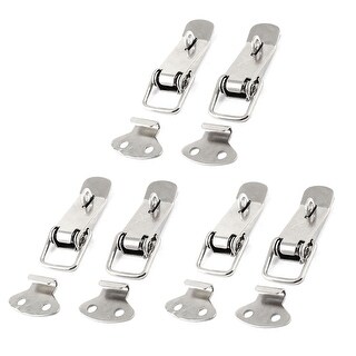 6 Set Box Chest Case Spring Loaded Draw Toggle Latch - Silver Tone ...