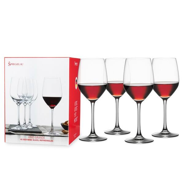 slide 1 of 7, Spiegelau 15 oz Vino Grande red wine set (set of 4) - 8.8" x 3.3"