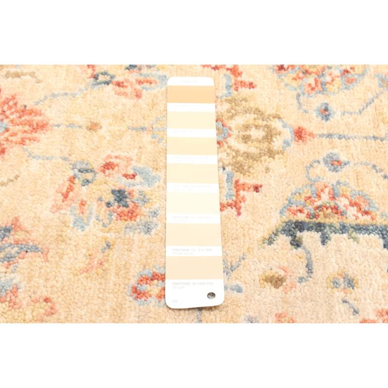 ECARPETGALLERY Hand-knotted Finest Oushak Tan Wool Rug - 2'2 x 4'4