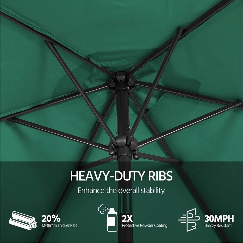 Yaheetech 9ft Patio Umbrella 8 Ribs with Push Button Tilt and Crank