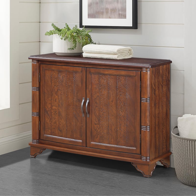 40" Console Table Sofa Couch Table with Storage Shelf, Retro Entryway Table with Adjustable Storage Shelf - Light Espresso