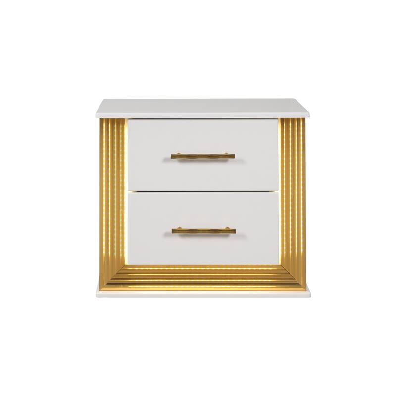Contemporary Style 2-Drawer Nightstand