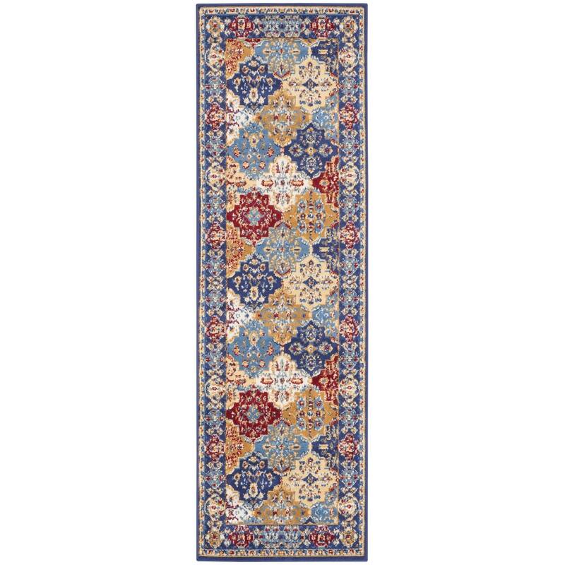 Nourison Grafix Vintage Boho Persian Border Area Rug - 2' x 6' - Multicolor