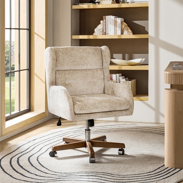 HULALA HOME Miriam Modern Chenille Fabric Office Chair - On Sale