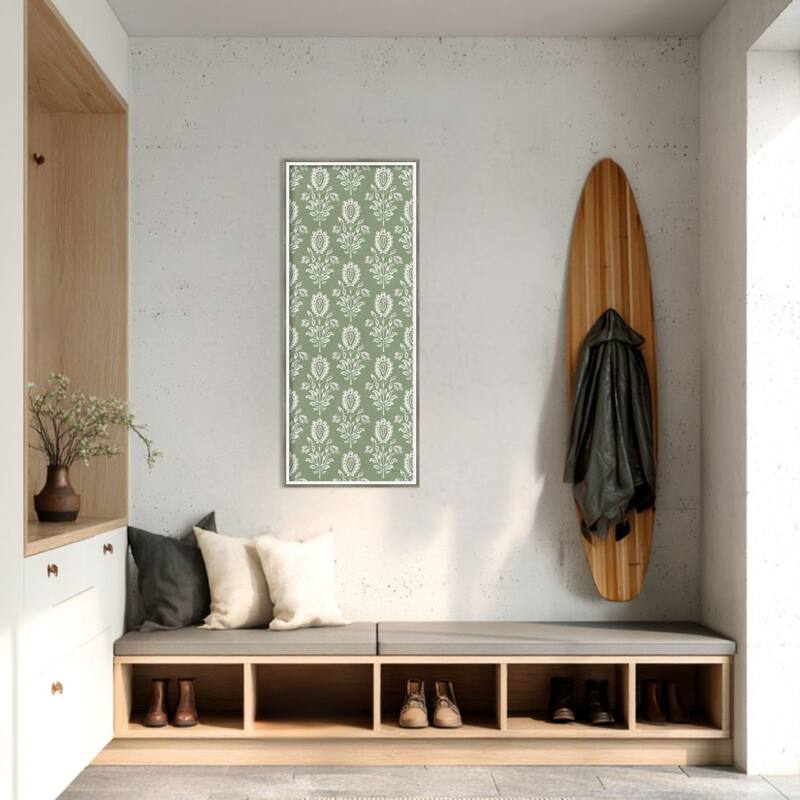 Amanti Art Framed Fabric Pinboard Floral Focus Pattern VH Panel by Beth Grove Printed Bulletin Board - Board Size 16 x 40