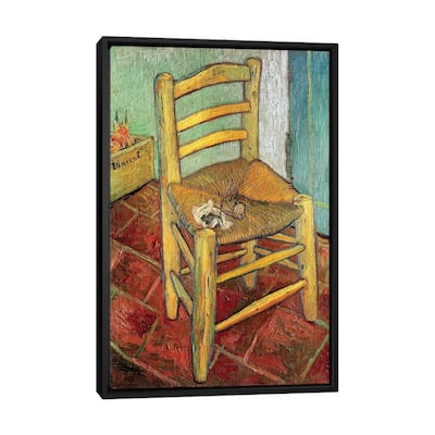 iCanvas "Vincent's Chair, 1888" by Vincent van Gogh Framed Canvas Print