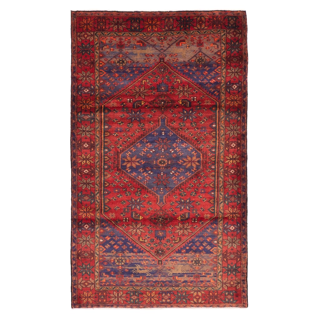 ECARPETGALLERY Hand-knotted Andelz Red Wool Rug - 4'8 x 8'2