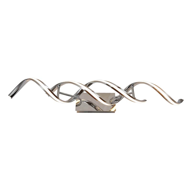 2 Light Spiral Wall Sconce - Chrome