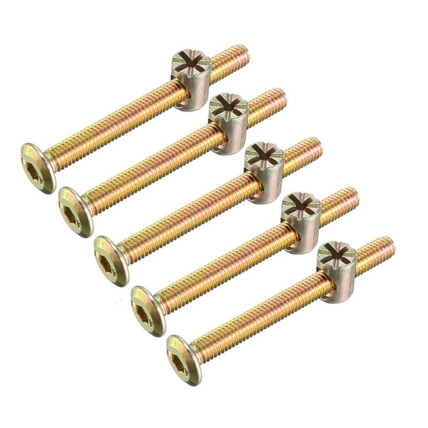 15 Sets POWERTOOL M6 Barrel Nuts Bolts 45MM Hex Socket Screw Zinc