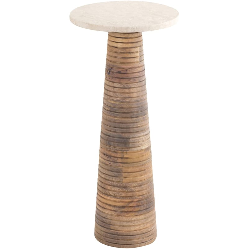 Livabliss Ania Modern End Table - Cream - 23"H x 11"W x 11"D