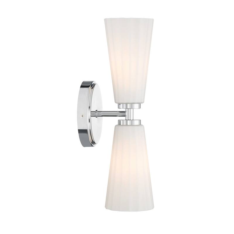 Bellevue SHWS43575 Meridian 2 Light 15" Tall Bathroom Sconce with