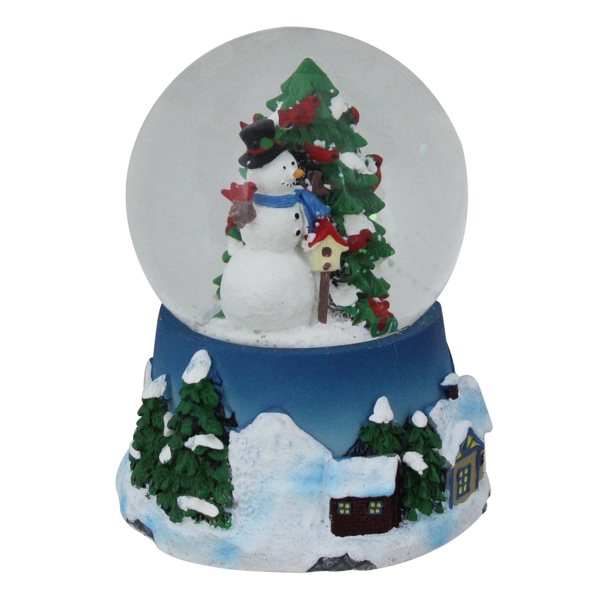 Shop 5 Musical Snowman Red Cardinal And Christmas Tree Snow Globe