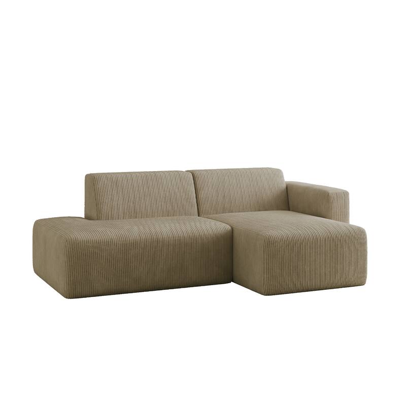 Oversized Corduroy Modular Sectional Fabric Sofa Set