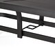 preview thumbnail 15 of 15, Outdoor Metal Dining Table Rectangle with Umbrella Hole for 6 People