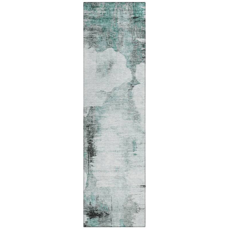 Machine Washable Indoor/ Outdoor Chantille Abstract Cloud Rug