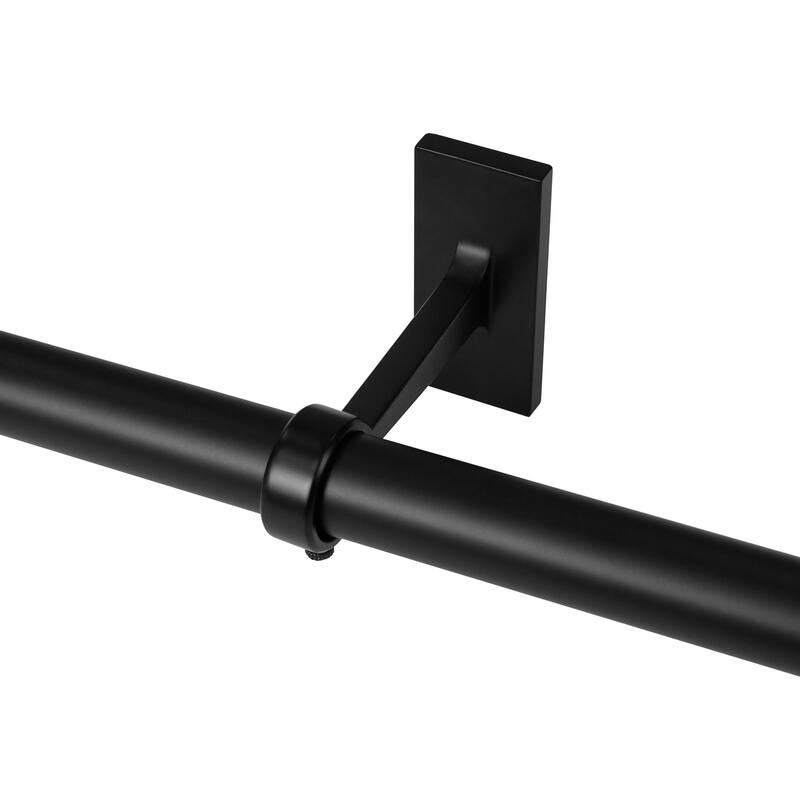 Lumi Home Furnishings Non-Adjustable Single Curtain Rod Brackets 1 in. (2-Piece)