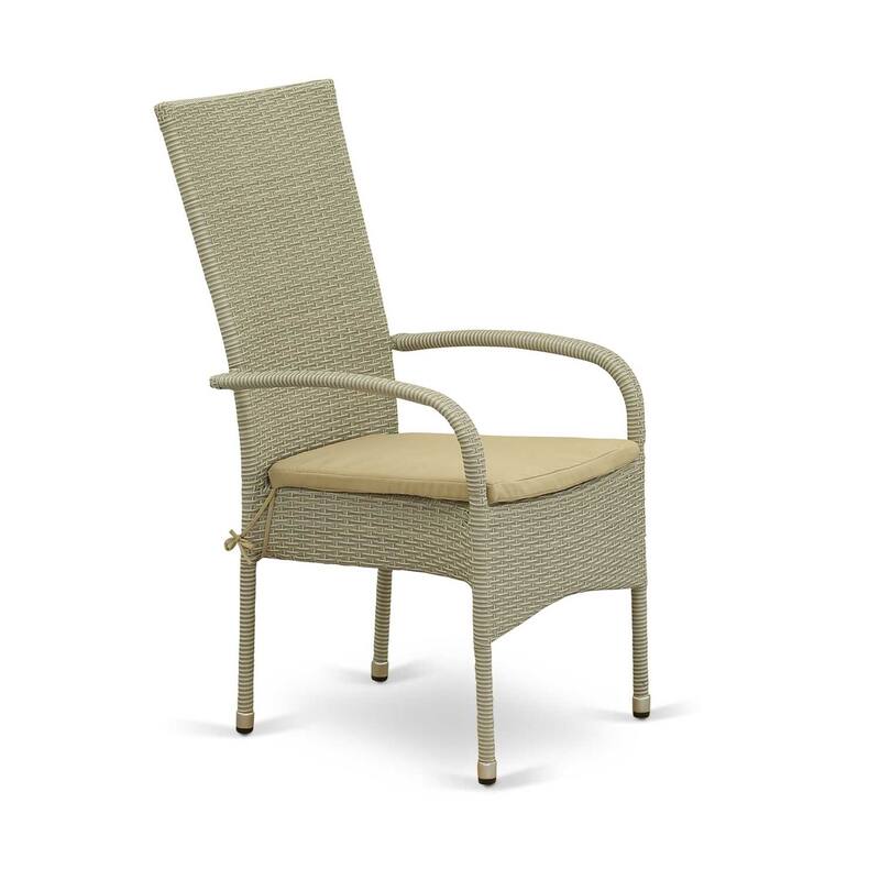 Patio Wicker Chair with Cushion - Outdoor Lounge Chair - Modern Garden Furniture
