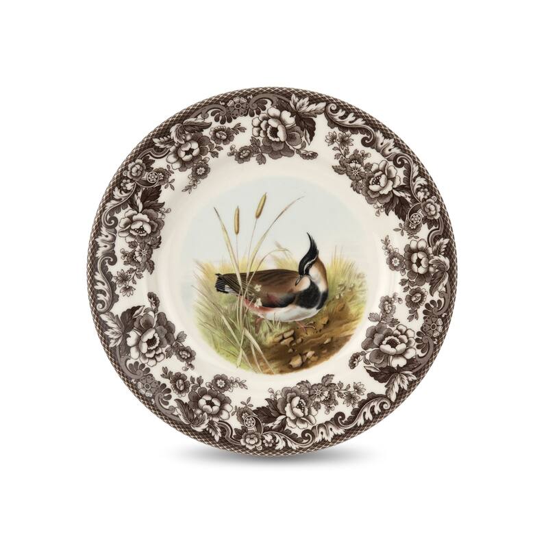 Spode Woodland Dinner Plate Birds Motif - 10.5 - Lapwing