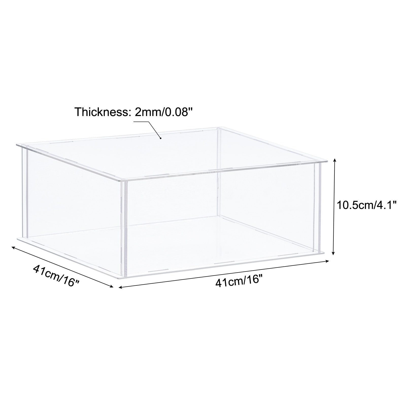 Acrylic Display Case Plastic Box Storage Assemble Dustproof Showcase