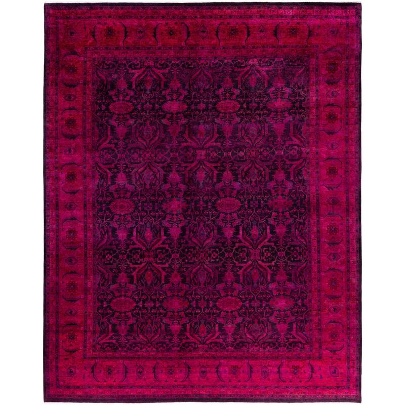 Overdyed One-of-a-Kind Hand-Knotted Area Rug - Pink - 9' 2" x 11' 10"