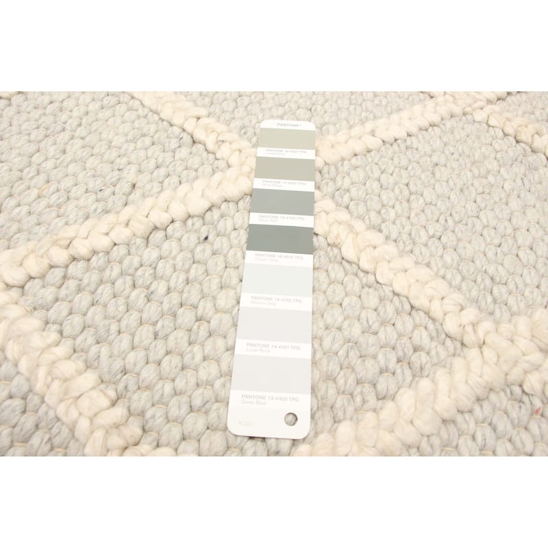 ECARPETGALLERY Braid weave Sienna Grey Wool Rug - 5'11 x 5'10