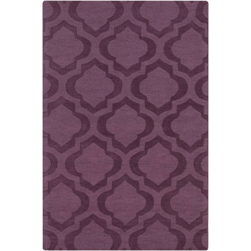 Hand-Woven Ali Tone-on-Tone Moroccan Trellis Wool Rug (9' x 12')